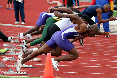Sprinters with powerful butt