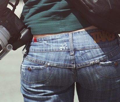 butt in jeans