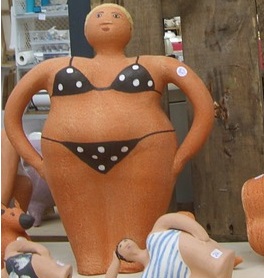 bikini fat statue